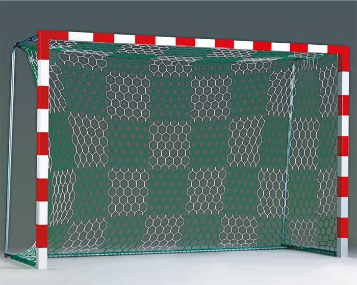 Handball Tornetz 4 mm stark<br> 2-farbig Schachbrettmuster