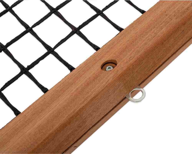 Tennis Schleppnetz PVC doppelt mit Holz Zugschiene 