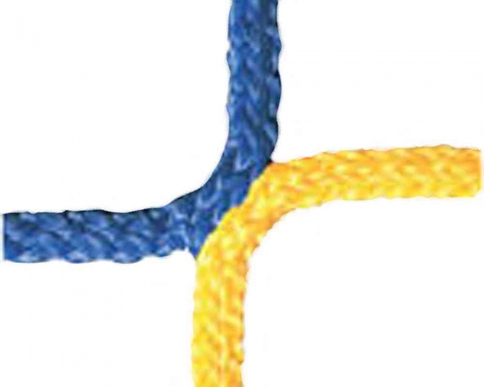 Ballfangnetze 2-farbig in Vereinsfarben<br> Maschenweite 120mm<br> Netzstärke 4mm