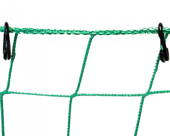 Befestigungsringe aus Nylon<br> 3 Stück je Meter am Ballfangnetz befestigt