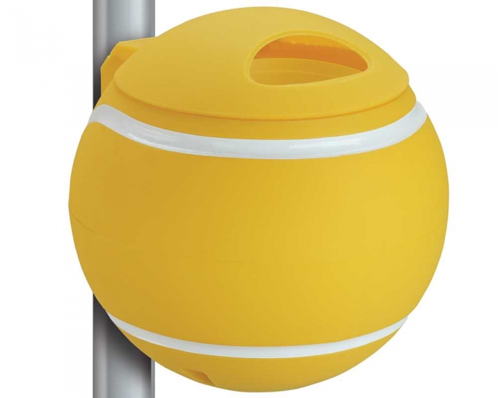 Abfallbehälter Tennisball gelb