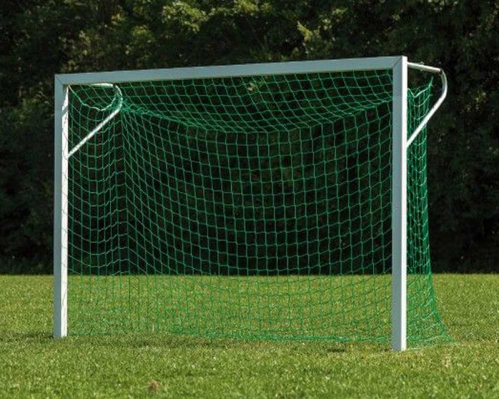 Jugend Fußballtor in Bodenhülsen<br> mit Netzbügel eckverschraubt