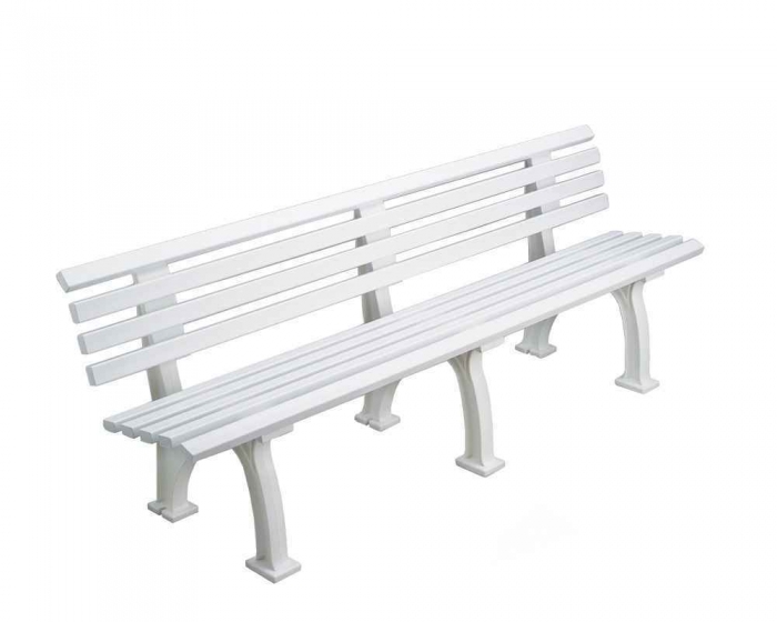 Sportplatz Sitzbank Real 200cm<br> Farbe wei oder grn