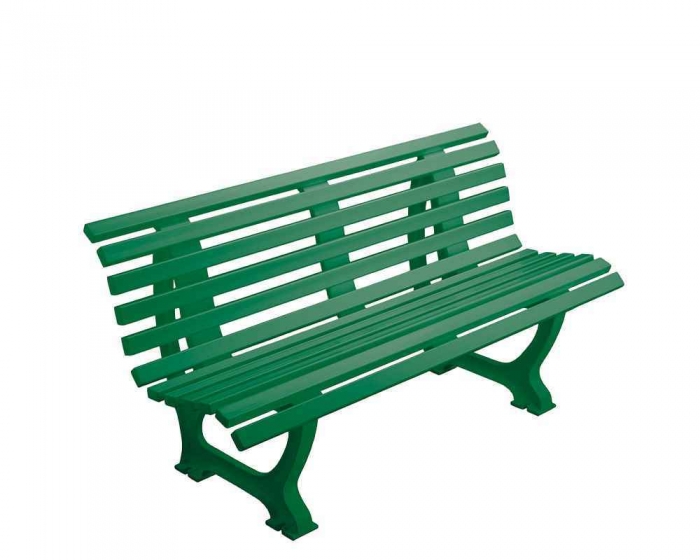 Sportplatz Sitzbank Real 150cm<br> Farbe weiß oder grün