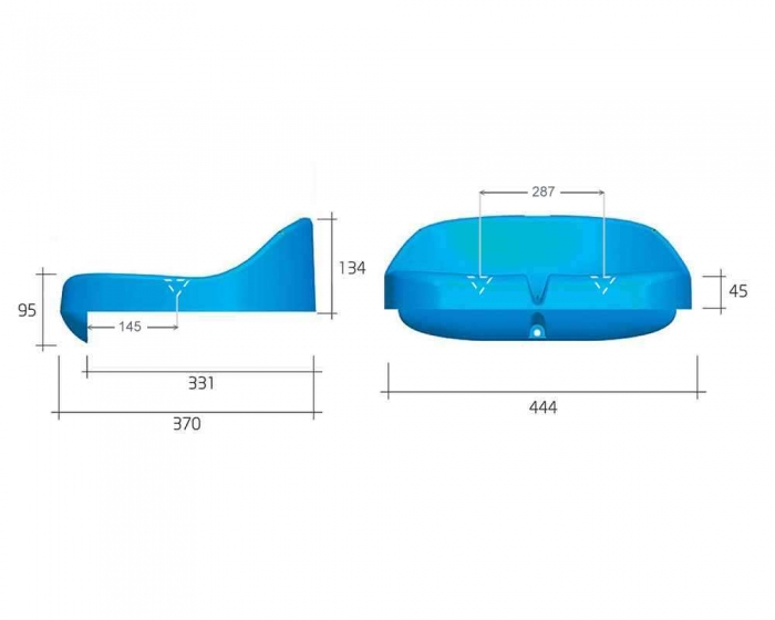 Tribünensitz Compact<br> RAL 5015 blau