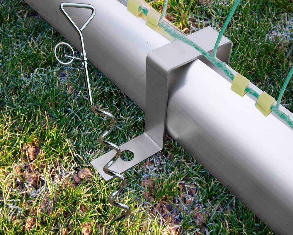 Fußballtor Bodenverankerung Antikipp für Bodenrahmen Ovalprofil