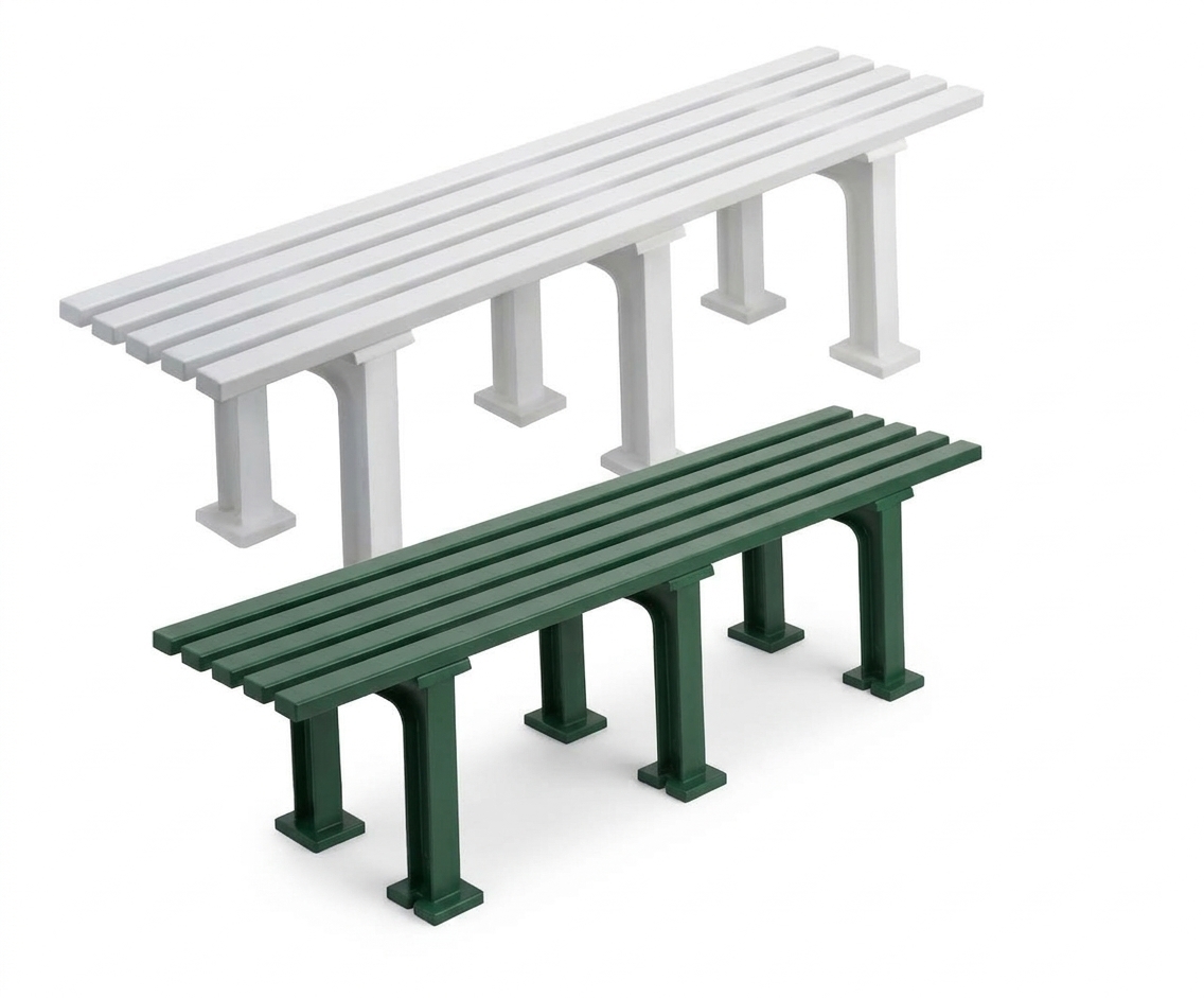 Sportplatz Sitzbank United 150cm Farbe weiß oder grün