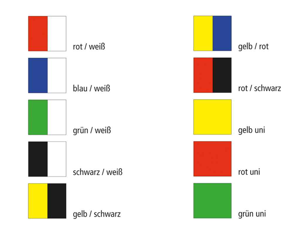 Eckfahnen Tücher für Grenzstangen
