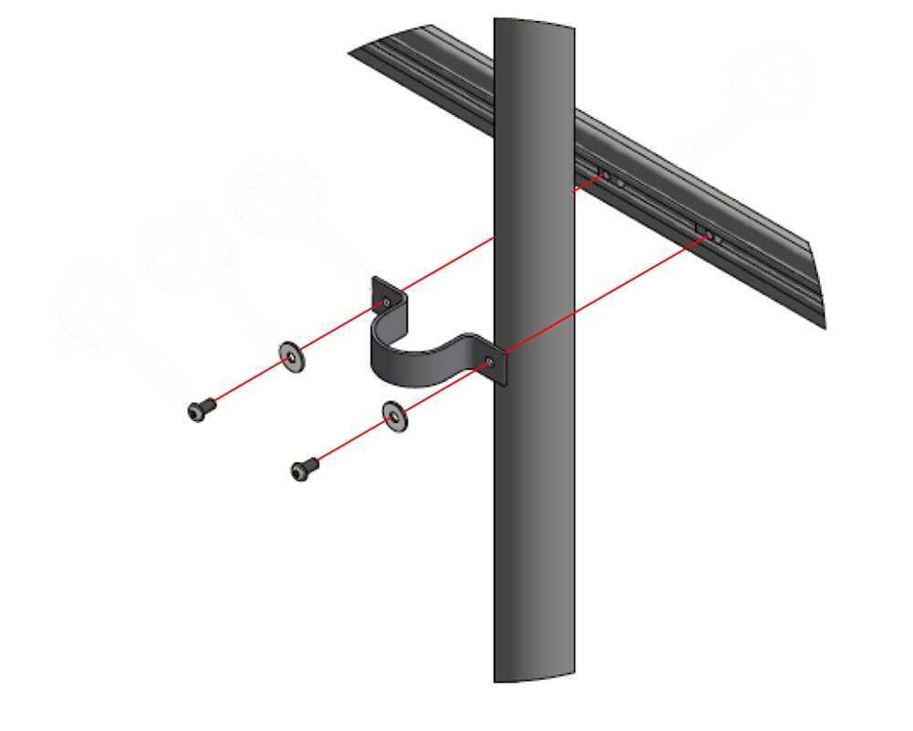 Werbebanden Befestigung für vorhandene Pfosten