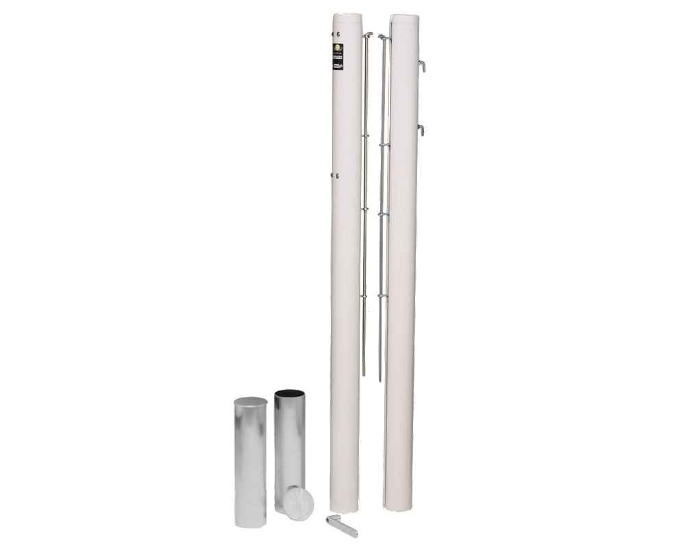 Tennispfosten Court Royal Alu 83mm Farbe weiß