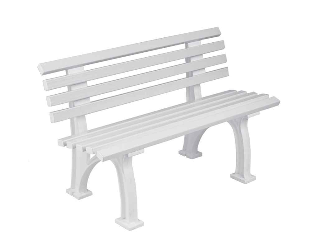 Tennis Sitzbank Köln weiß Sitzbreite 120 cm