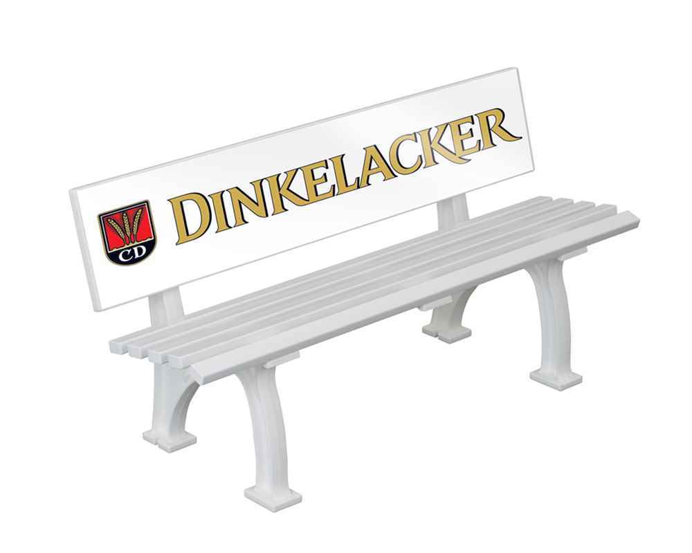Spieler- und Trainer Sitzbank  mit Werbeaufdruck